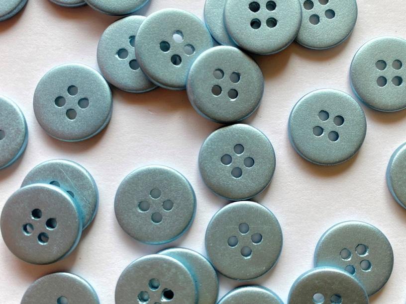 12mm - Matt Metallic Ice Aqua Shell