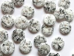 12mm - White with Black Random Pattern