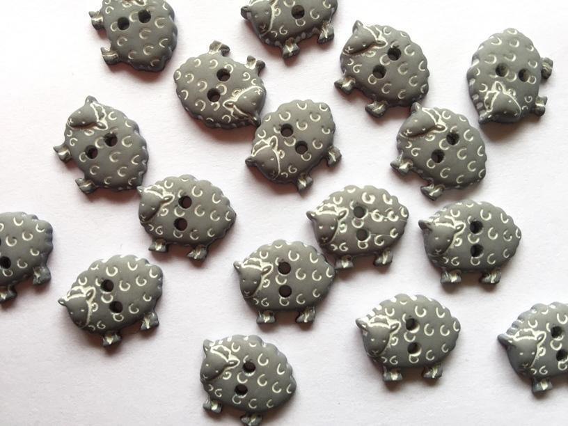 15mm - Grey Sheep with White Markings