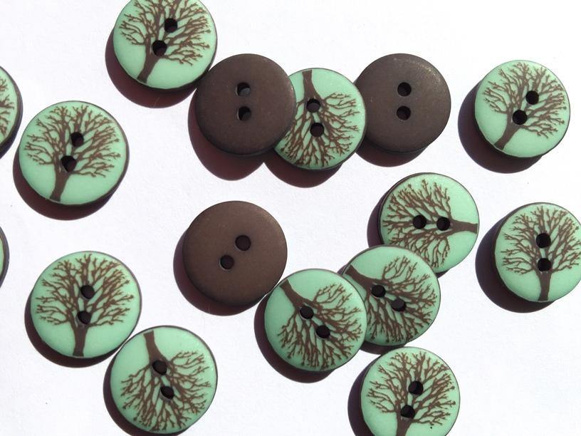 15mm - Matt Blue with Tree
