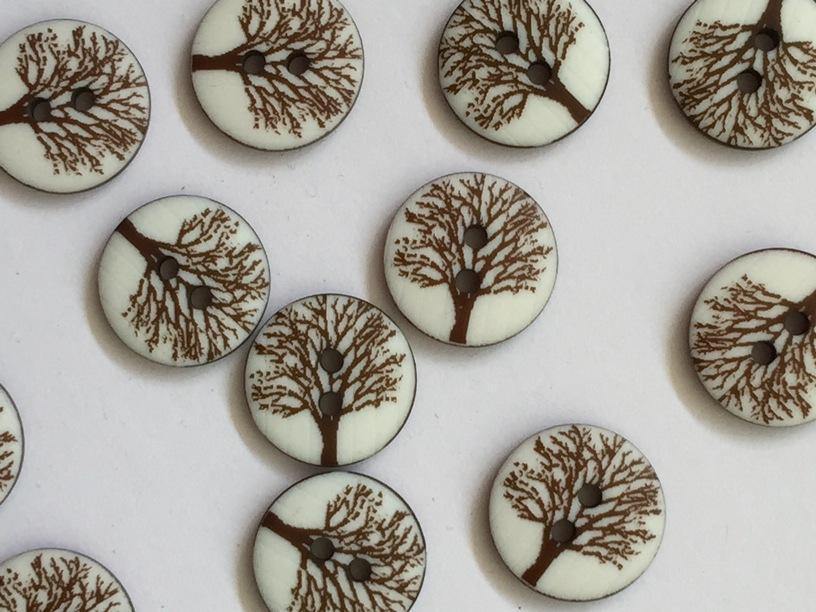 15mm - Matt White with Tree