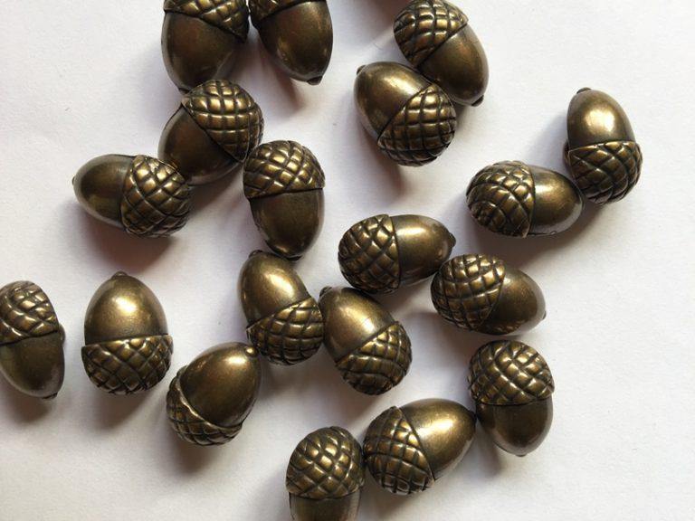 18mm - Metallic Bronze Acorn