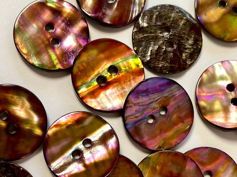 20mm - Colourful Abalone Shell Buttons
