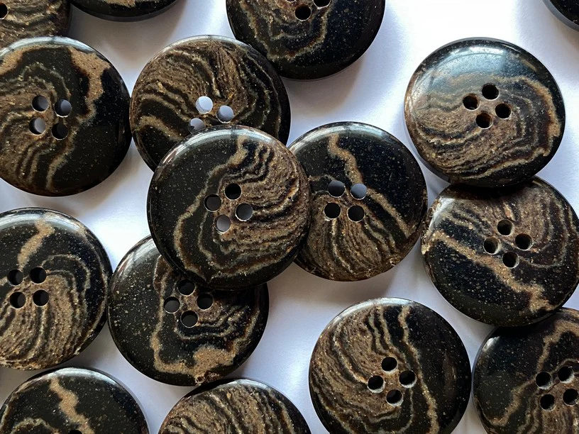 22mm - Marbled Coffee Grounds Buttons