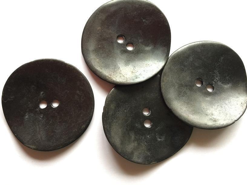 38mm - Large Matt Black Zinc with Uneven Surface