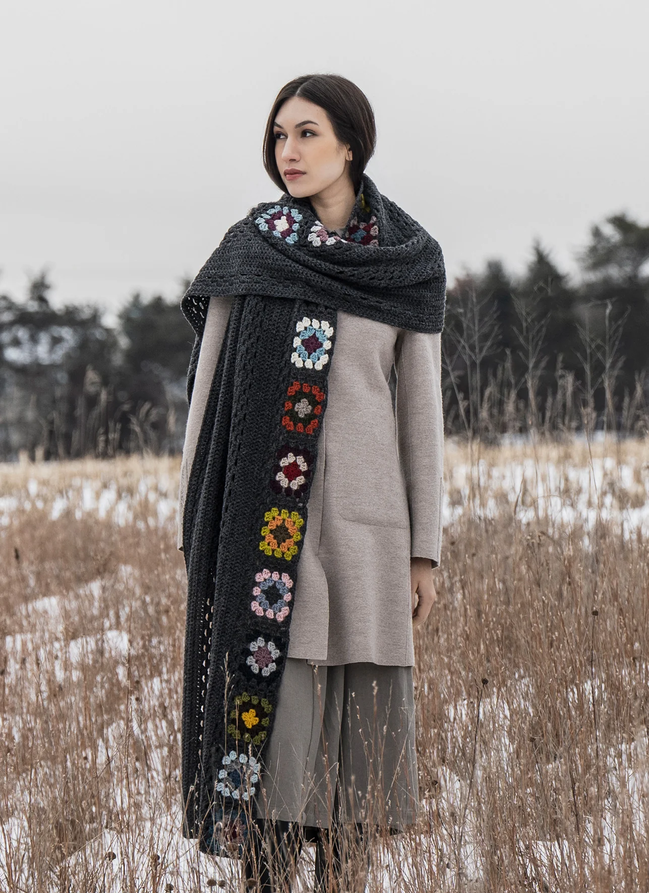 Brooklyn Crochet Wrap Kit in Woolstok - Image 3