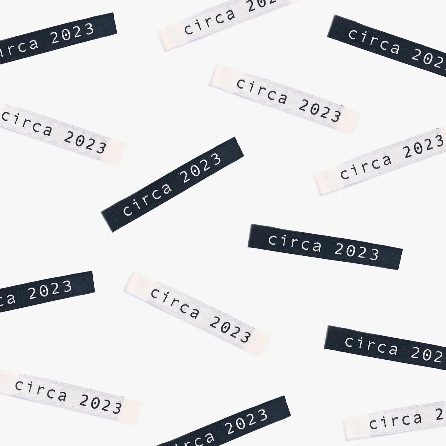 "Circa 2023" Woven Labels 6 Pack