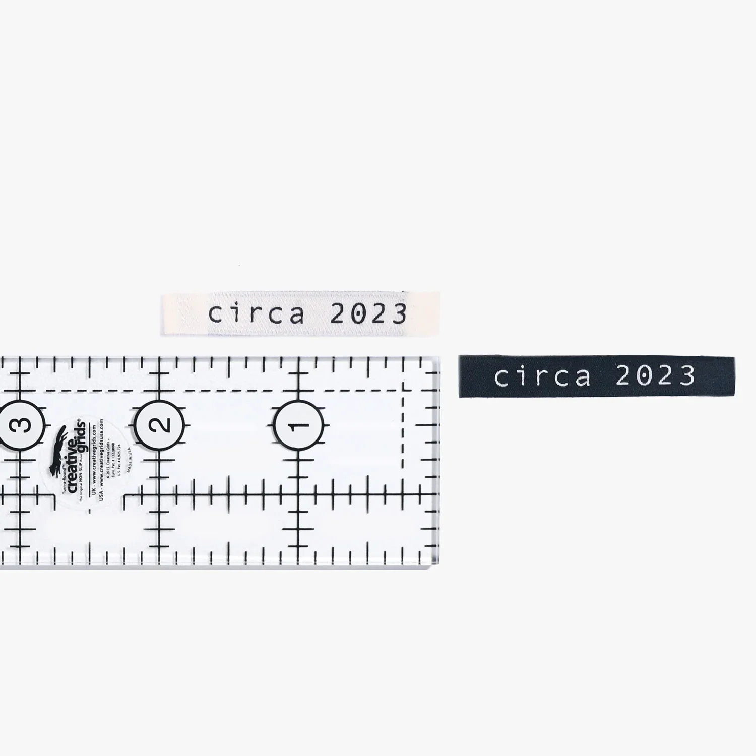 "Circa 2023" Woven Labels 6 Pack - Image 4