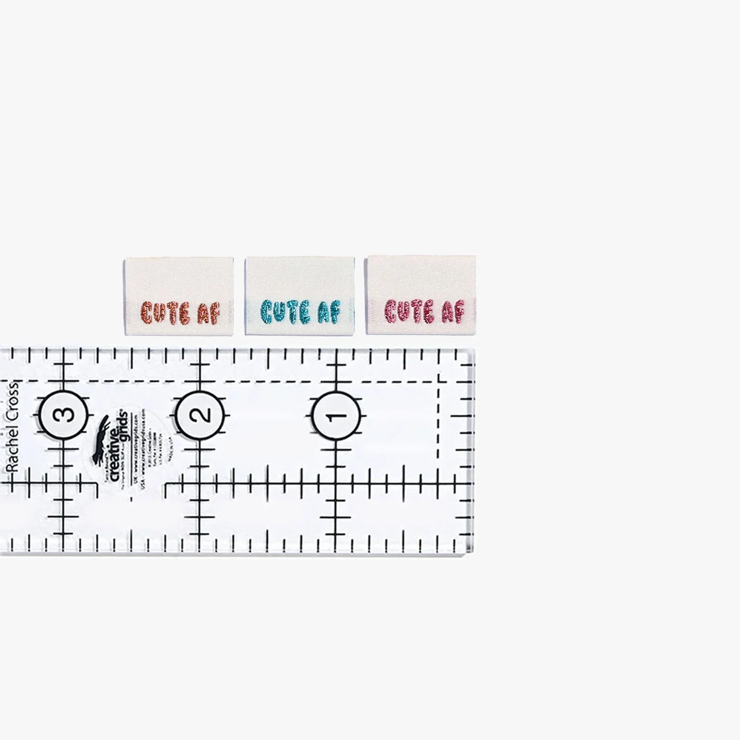 "Cute AF" Woven Labels 6 Pack - Image 2