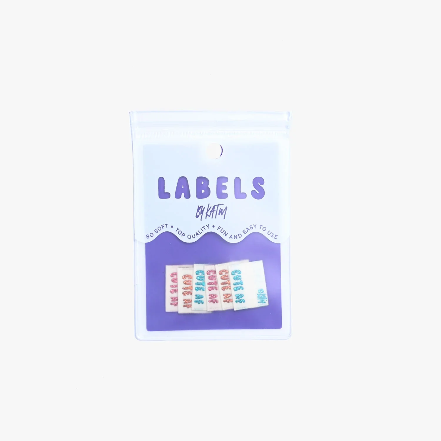 "Cute AF" Woven Labels 6 Pack - Image 4