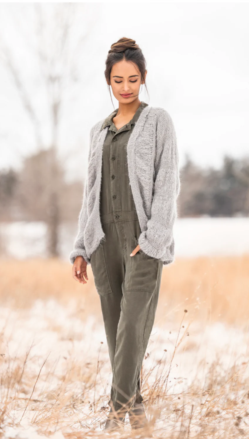 Denmark Cardigan Kit in Brushed Suri - Image 3