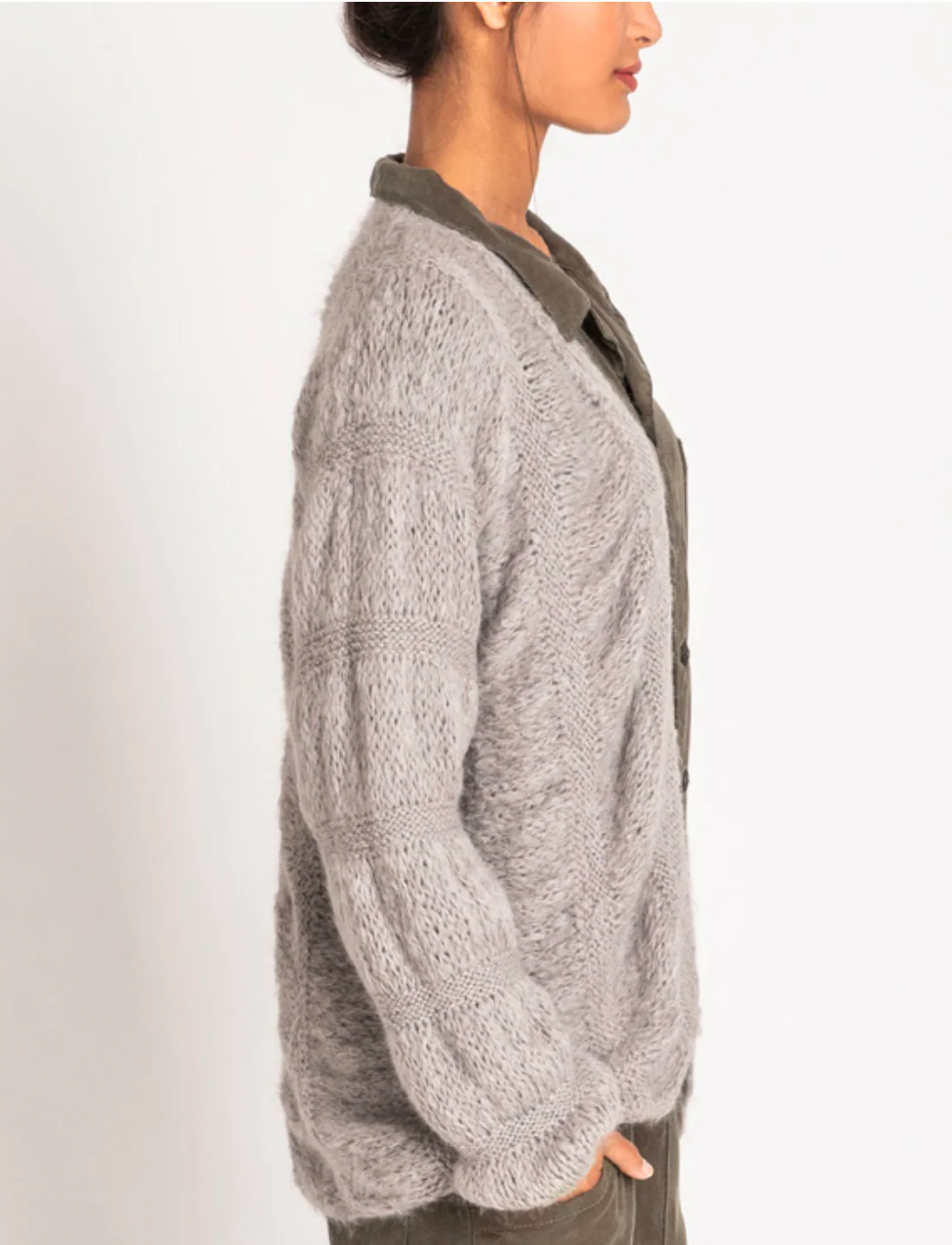 Denmark Cardigan Kit in Brushed Suri - Image 5