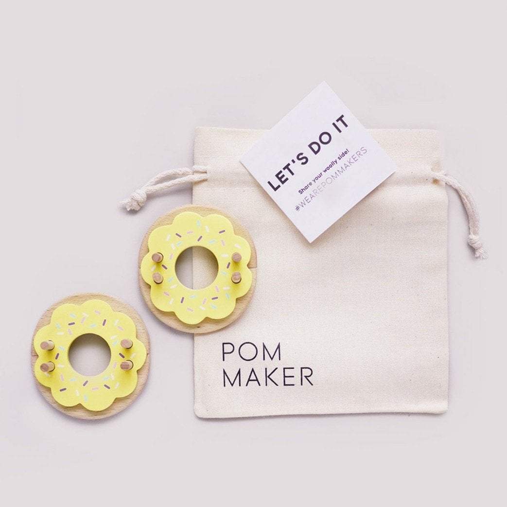 Donut Pom Maker 2.5 - 3.5" Pompoms - Lemon (doughnut!) - Image 2