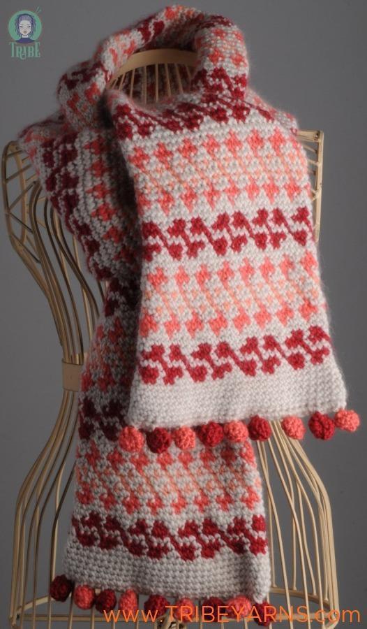 Fair Isle (Surprise) Scarf CROCHET Pattern - Image 2