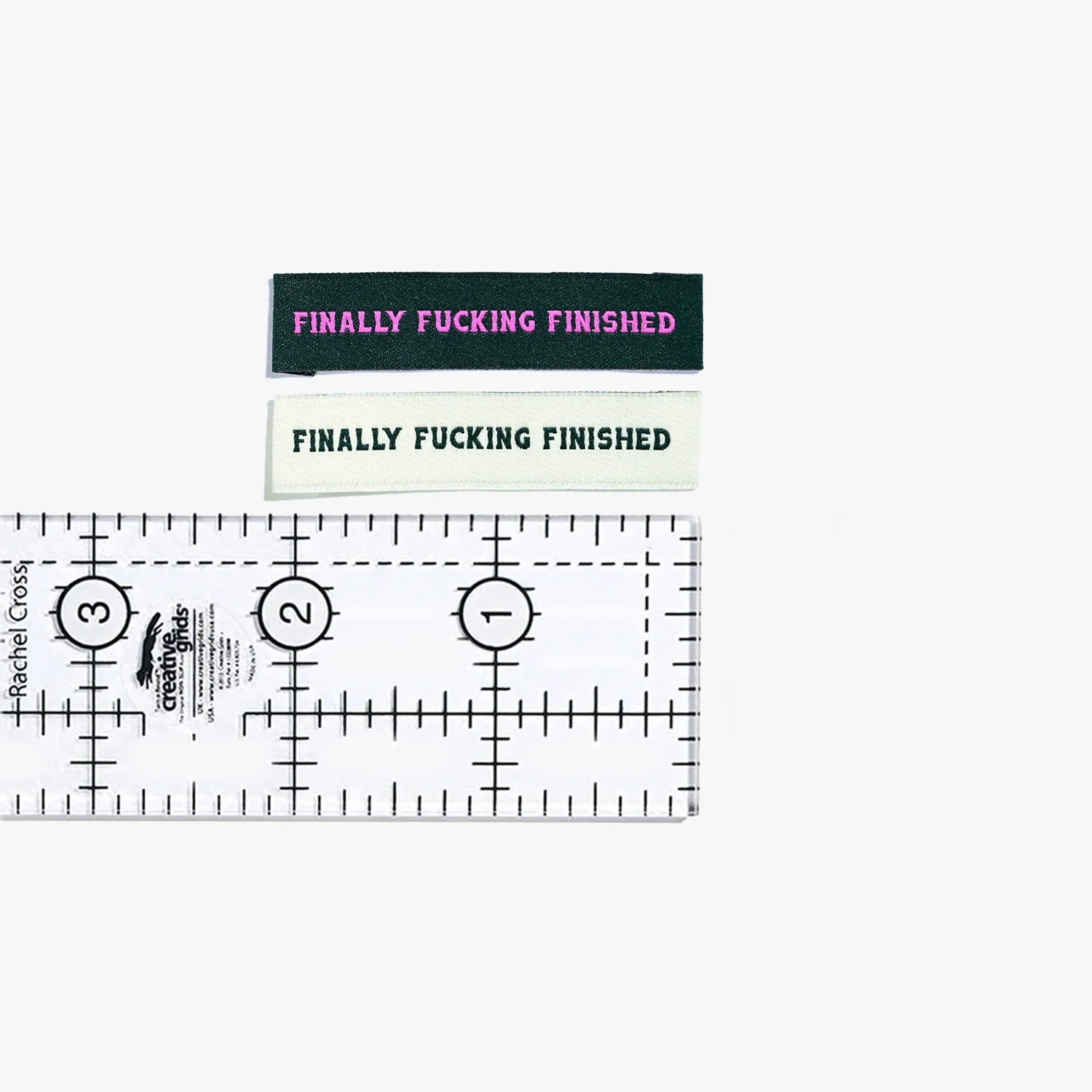"Finally Fucking Finished" Woven Labels 6 Pack - Image 4