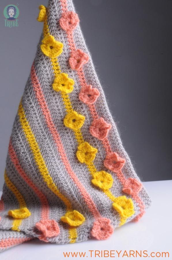 Flower Baby Blanket CROCHET Pattern