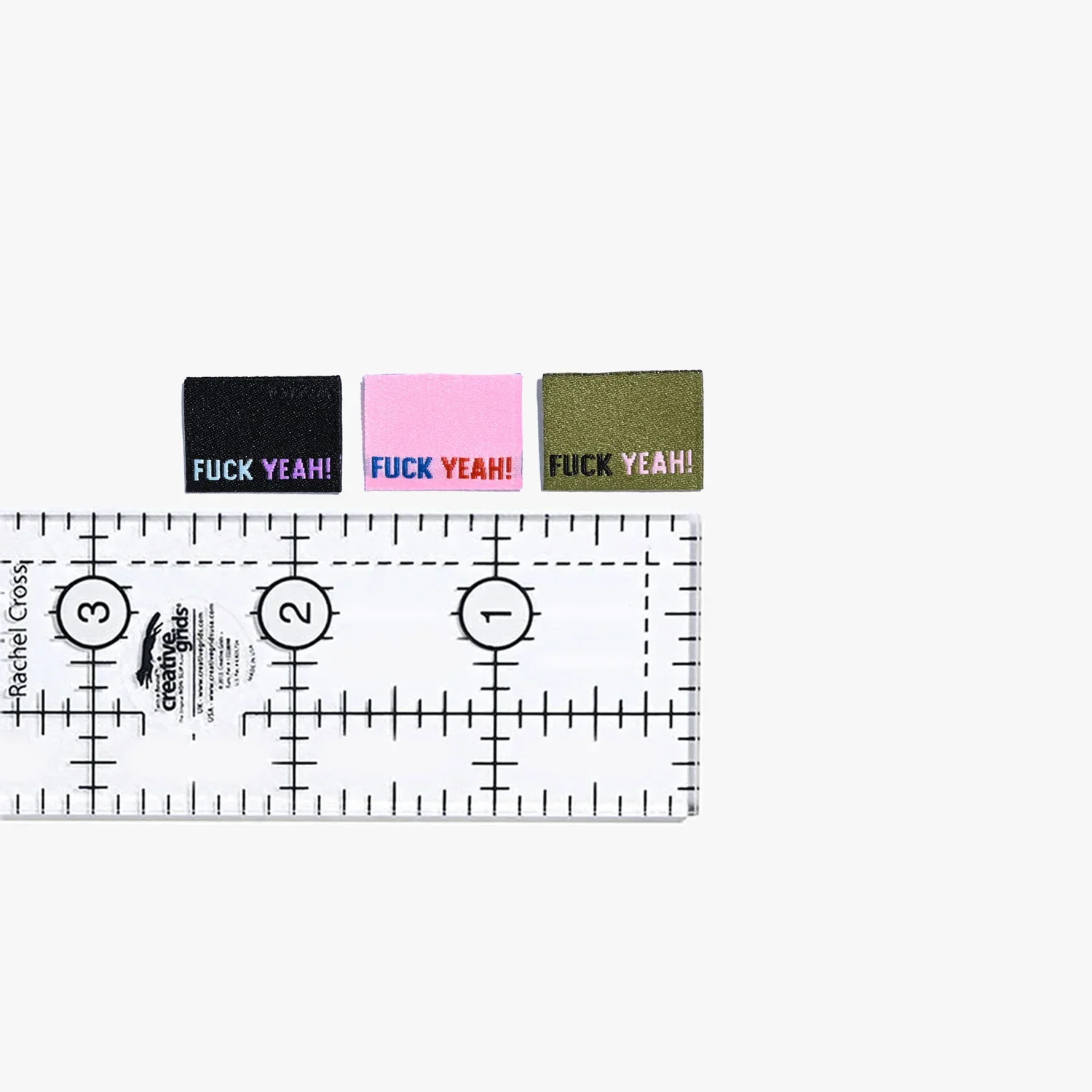 "Fuck Yeah" Woven Labels 6 Pack - Image 4