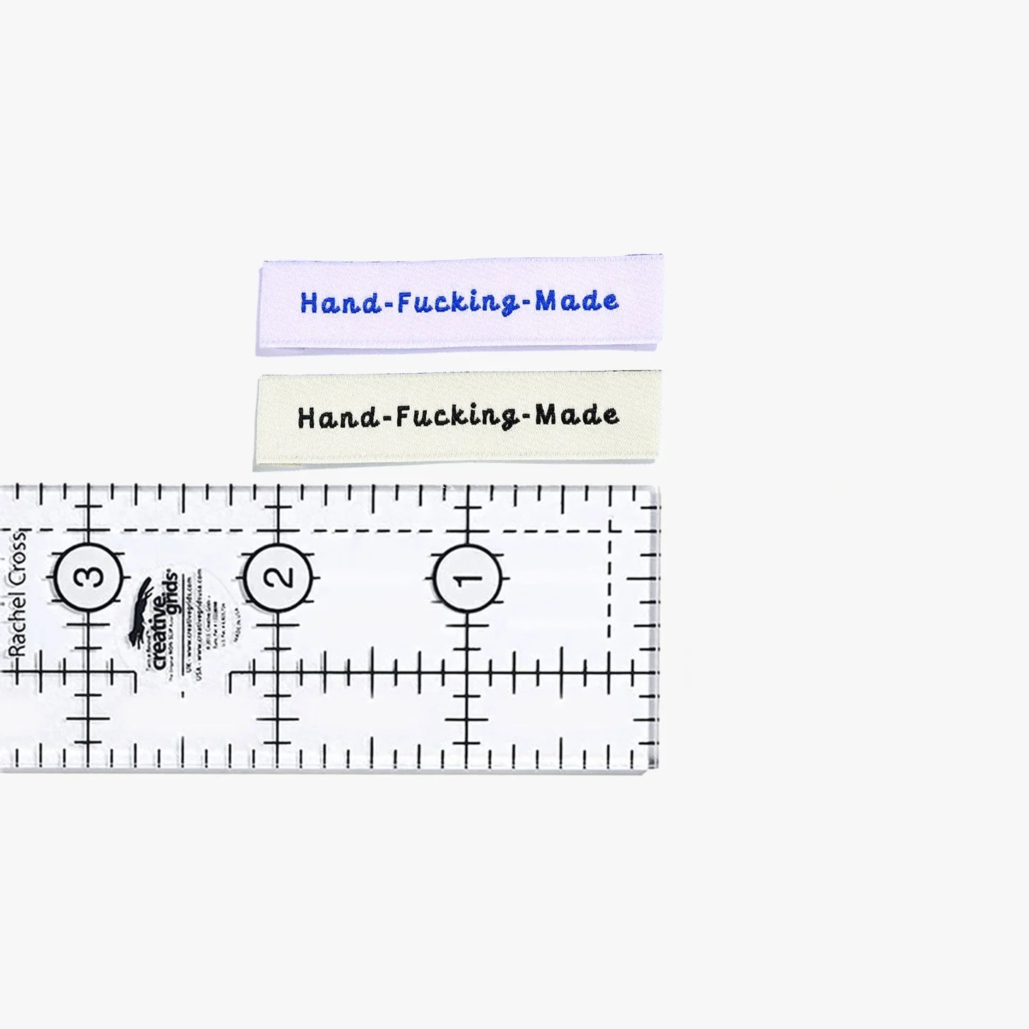 "Hand-Fucking Made" Woven Labels 10 Pack - Image 2