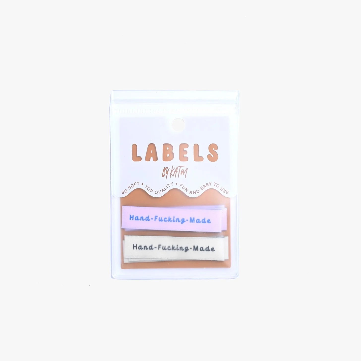 "Hand-Fucking Made" Woven Labels 10 Pack - Image 3