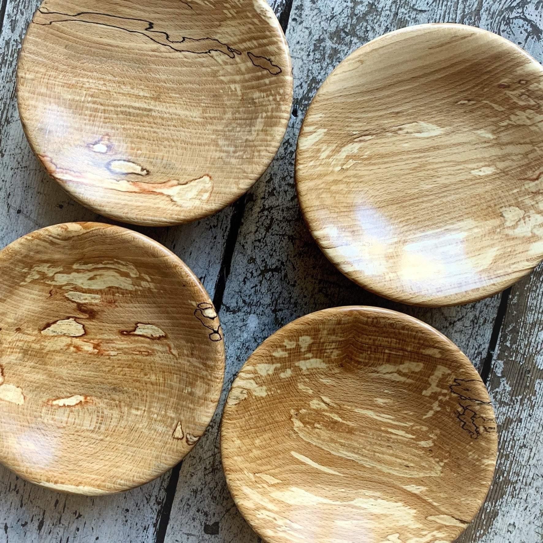 Hand-Turned Wooden Magnetic Bowl - Spalted Beech - Image 2