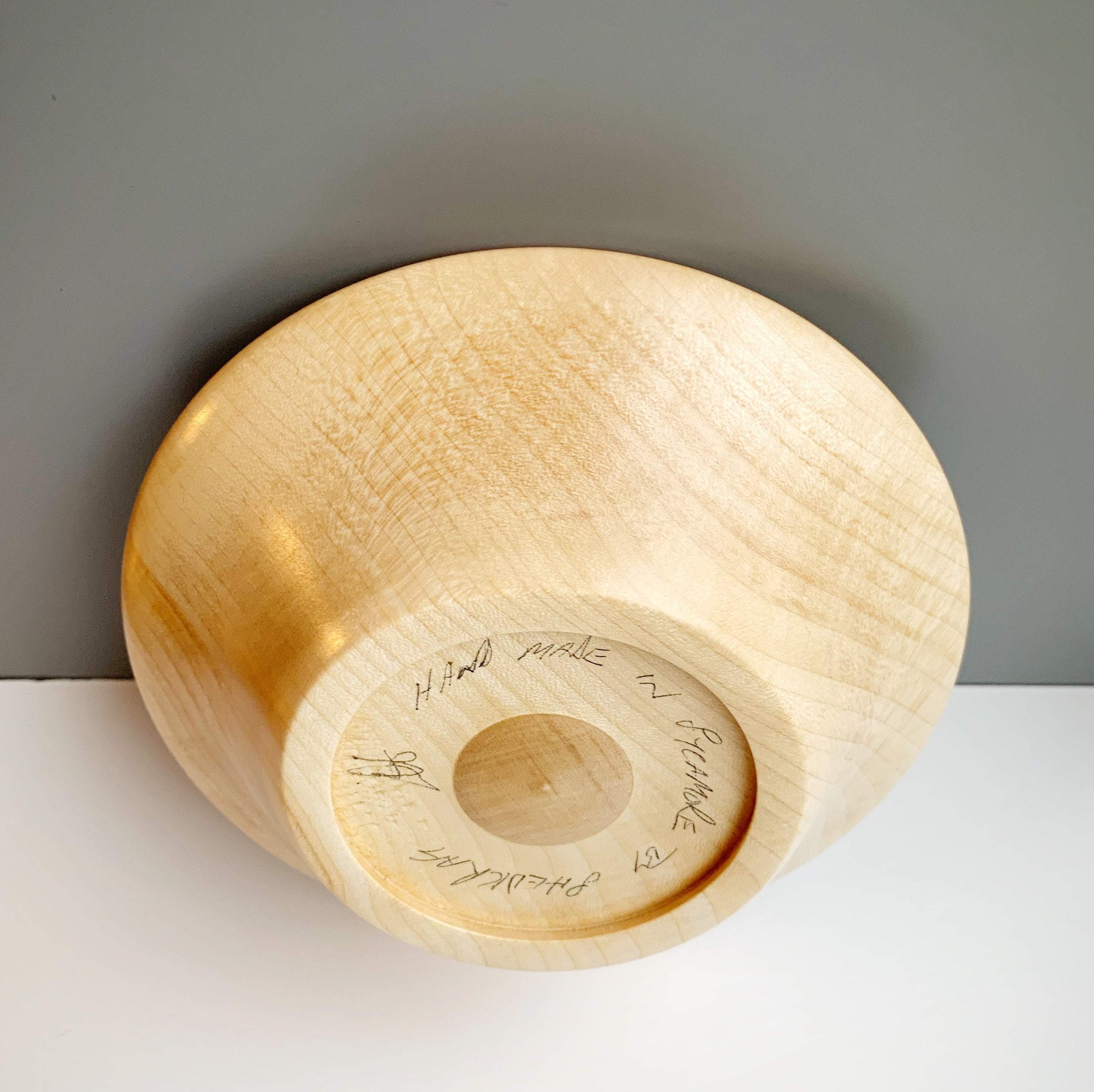 Hand-Turned Wooden Magnetic Bowl - Sycamore - Image 2
