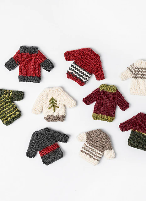 Holiday Cheer Mini Sweater Kit with Woolstok Mini Skein Bundles - Image 10
