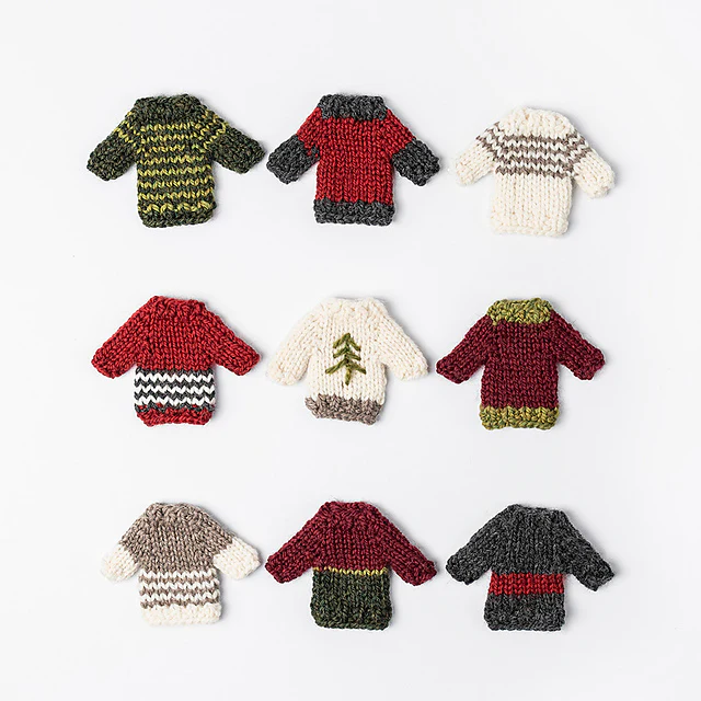 Holiday Cheer Mini Sweater Kit with Woolstok Mini Skein Bundles - Image 4
