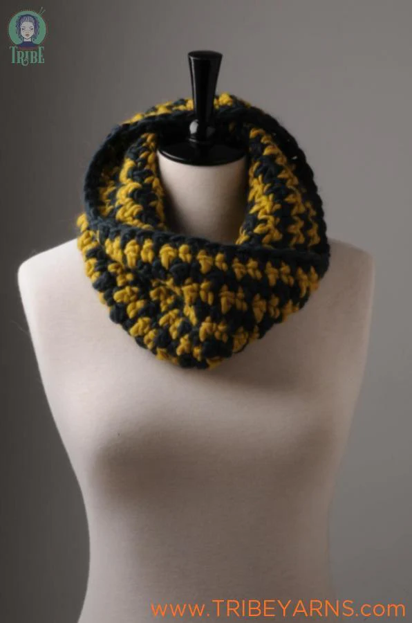 Houndstooth Cowl CROCHET Pattern