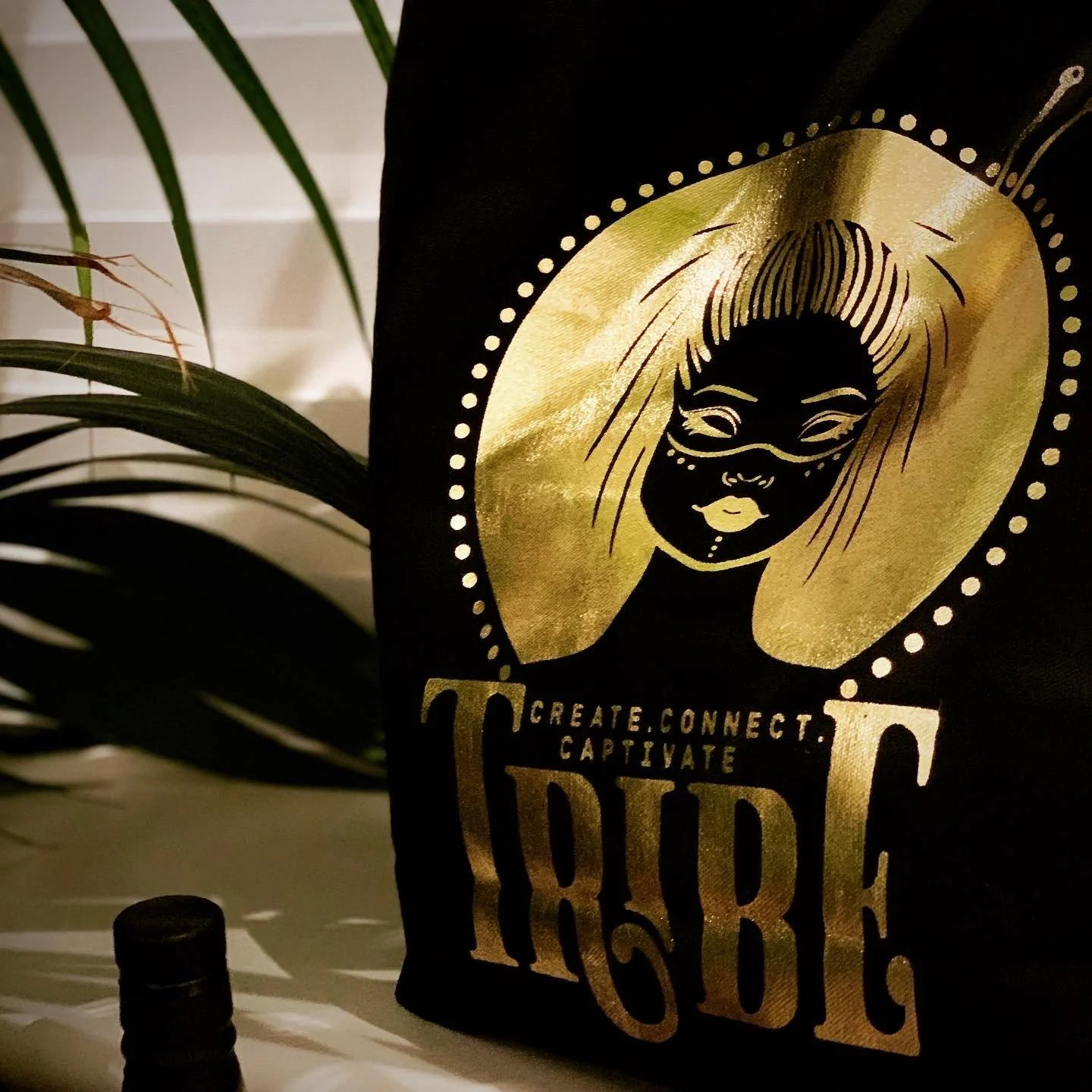 Limited Edition BLACK & FOIL Tribe Canvas Sling Bag - Image 2
