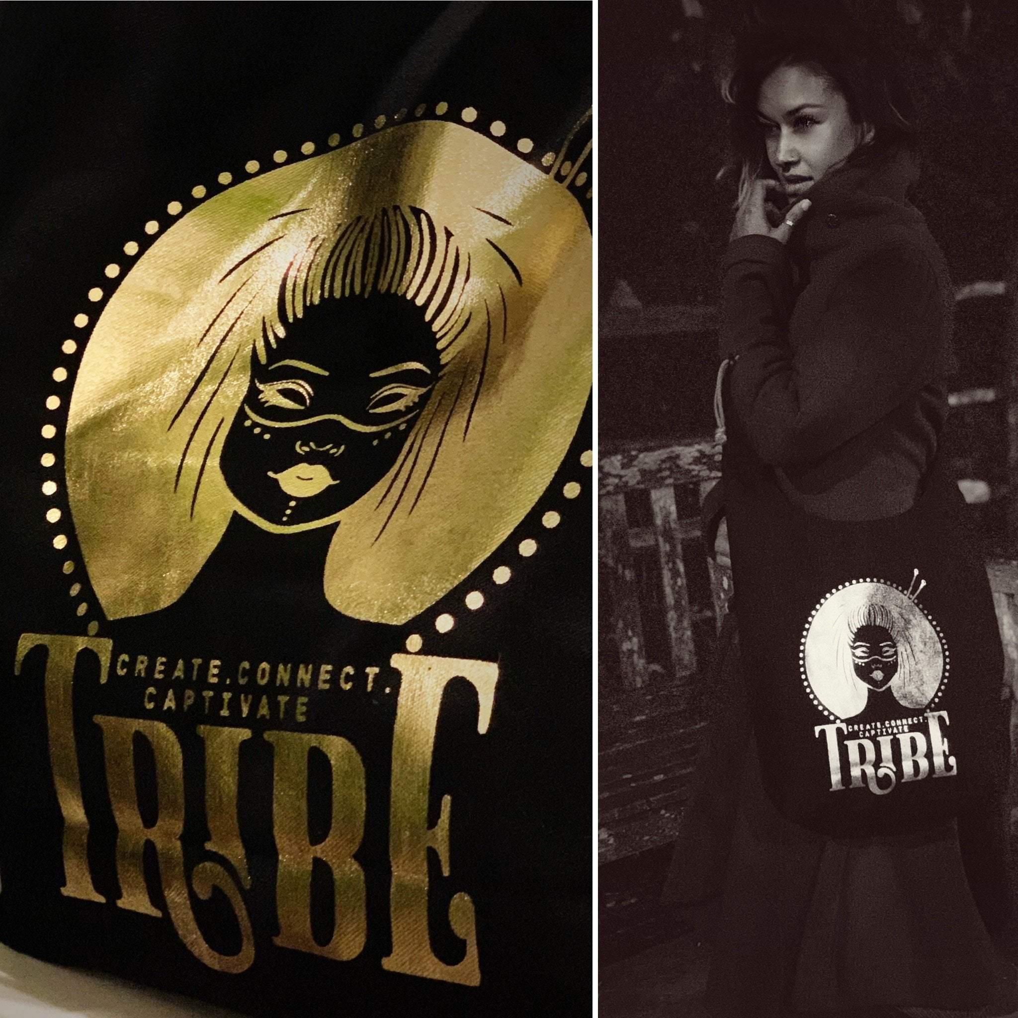 Limited Edition BLACK & FOIL Tribe Canvas Sling Bag - Image 3