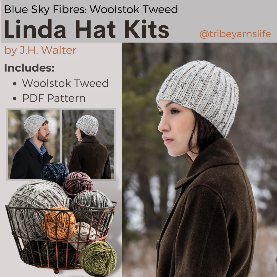 Linda Hat Kits with Woolstok Tweed