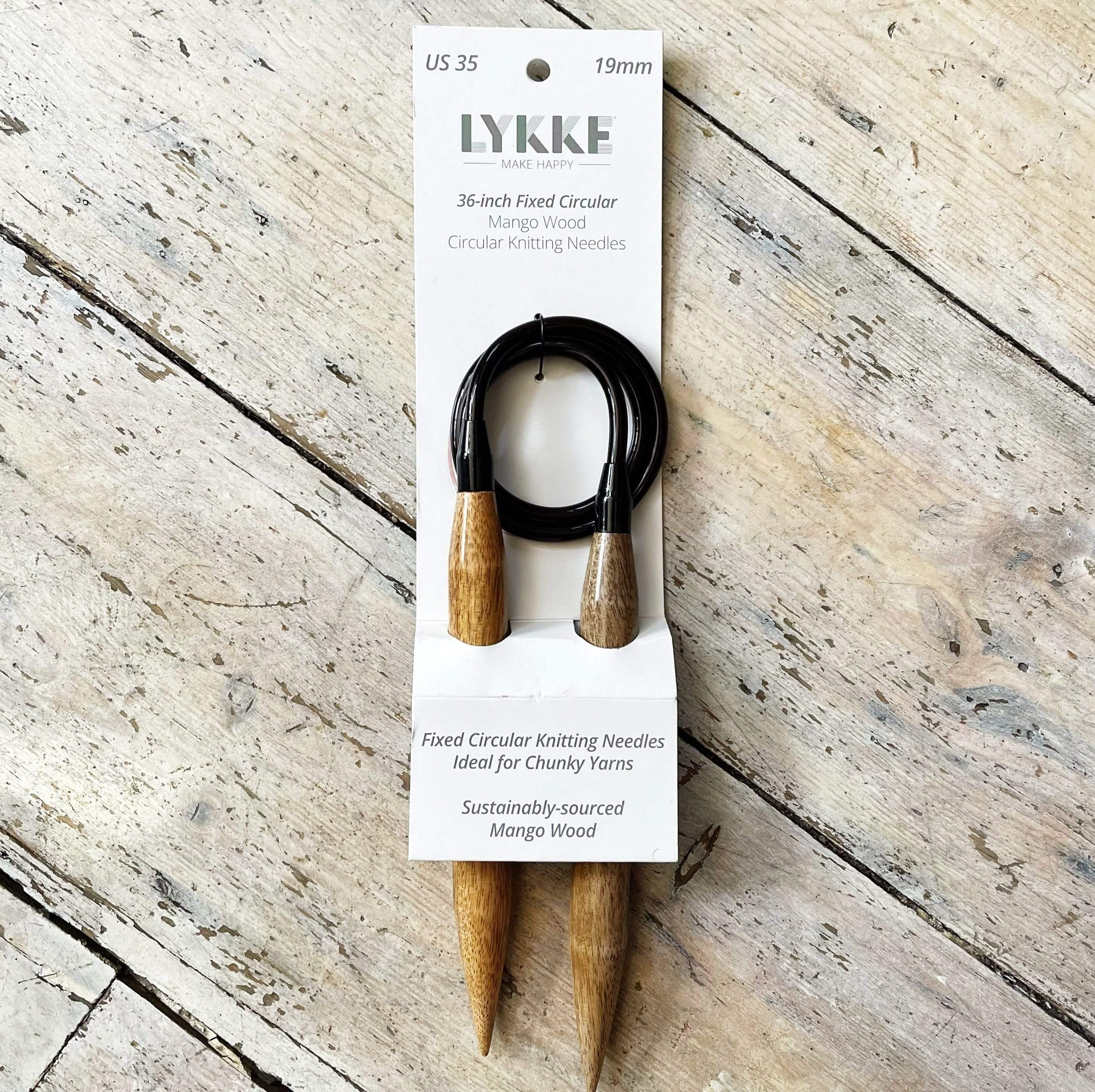 LYKKE BIG Fixed Circular Needles - Mango Wood - Image 3