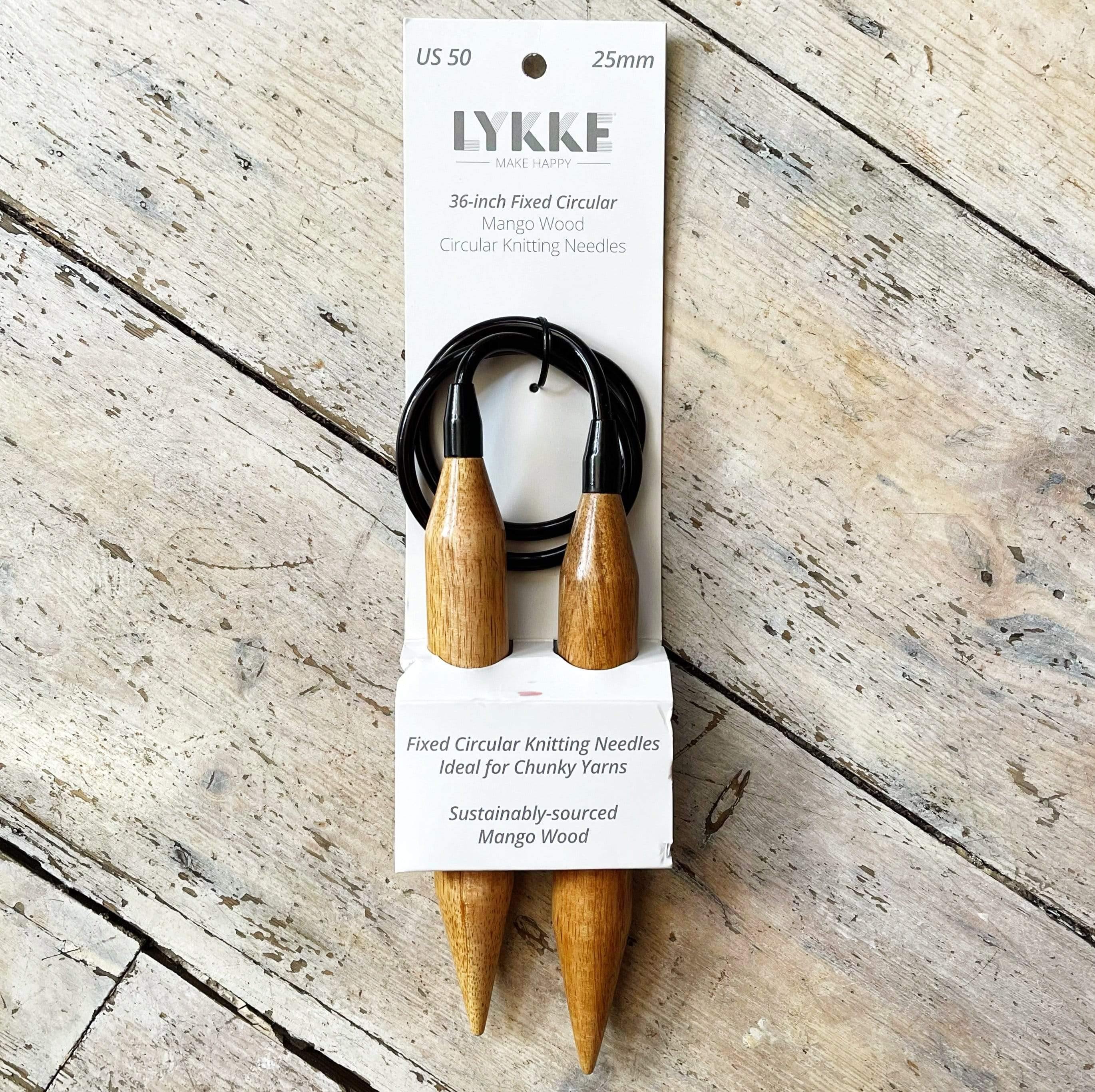LYKKE BIG Fixed Circular Needles - Mango Wood - Image 4