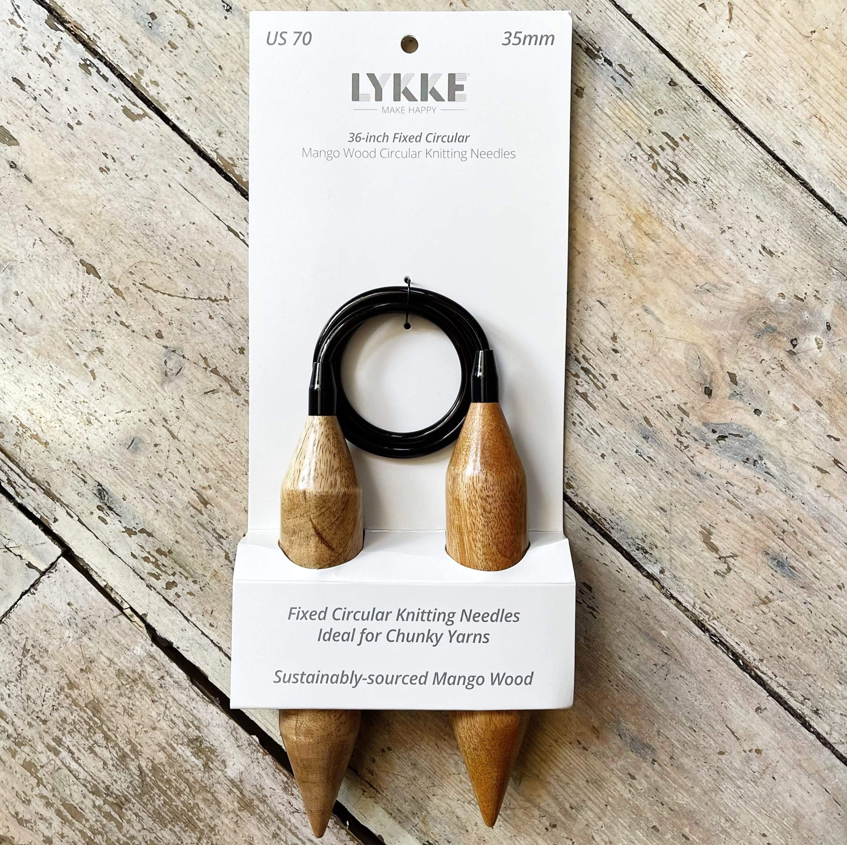 LYKKE BIG Fixed Circular Needles - Mango Wood - Image 6