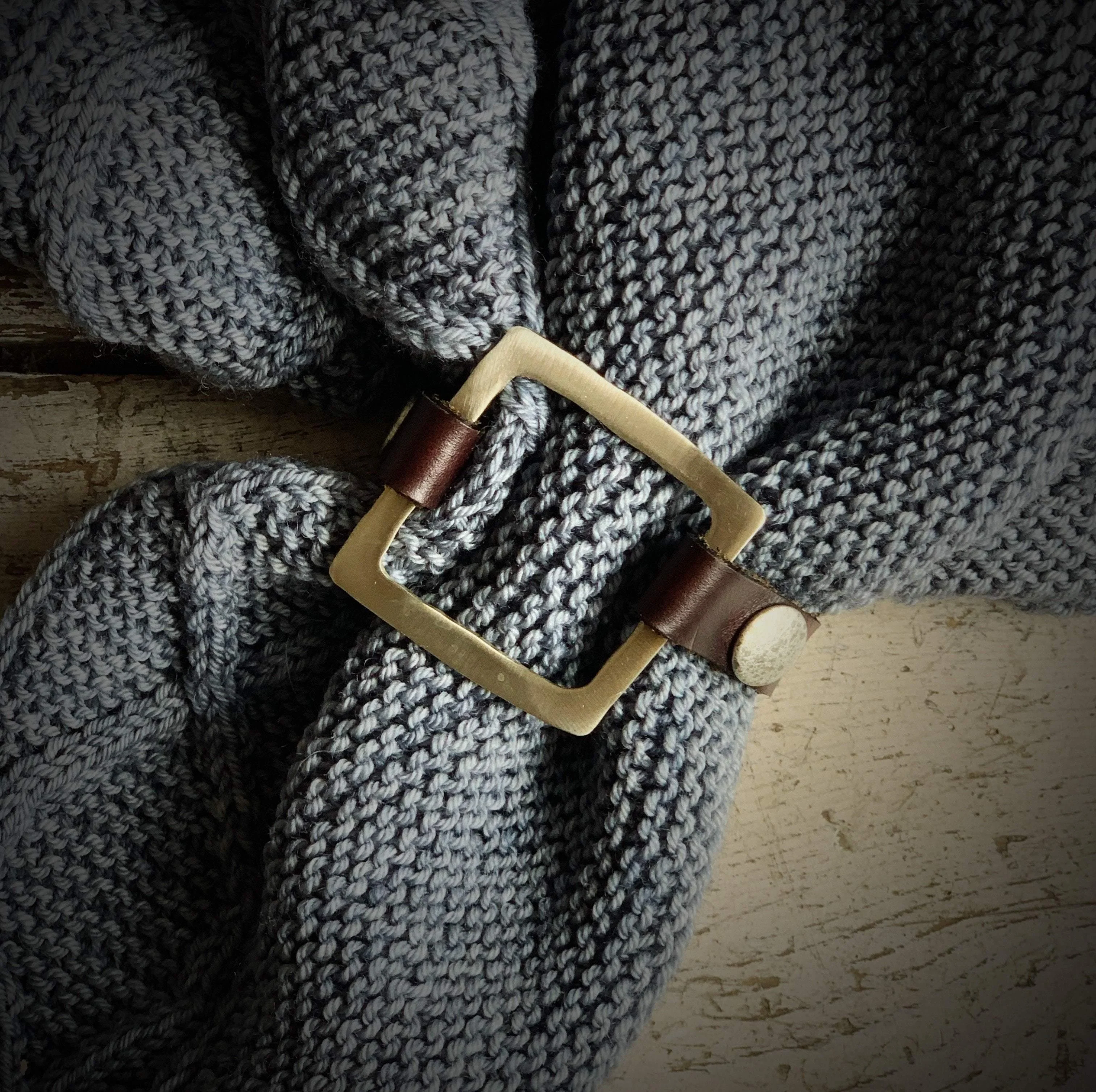Mid Century Modern Square Cuff / Shawl Pin - Image 3