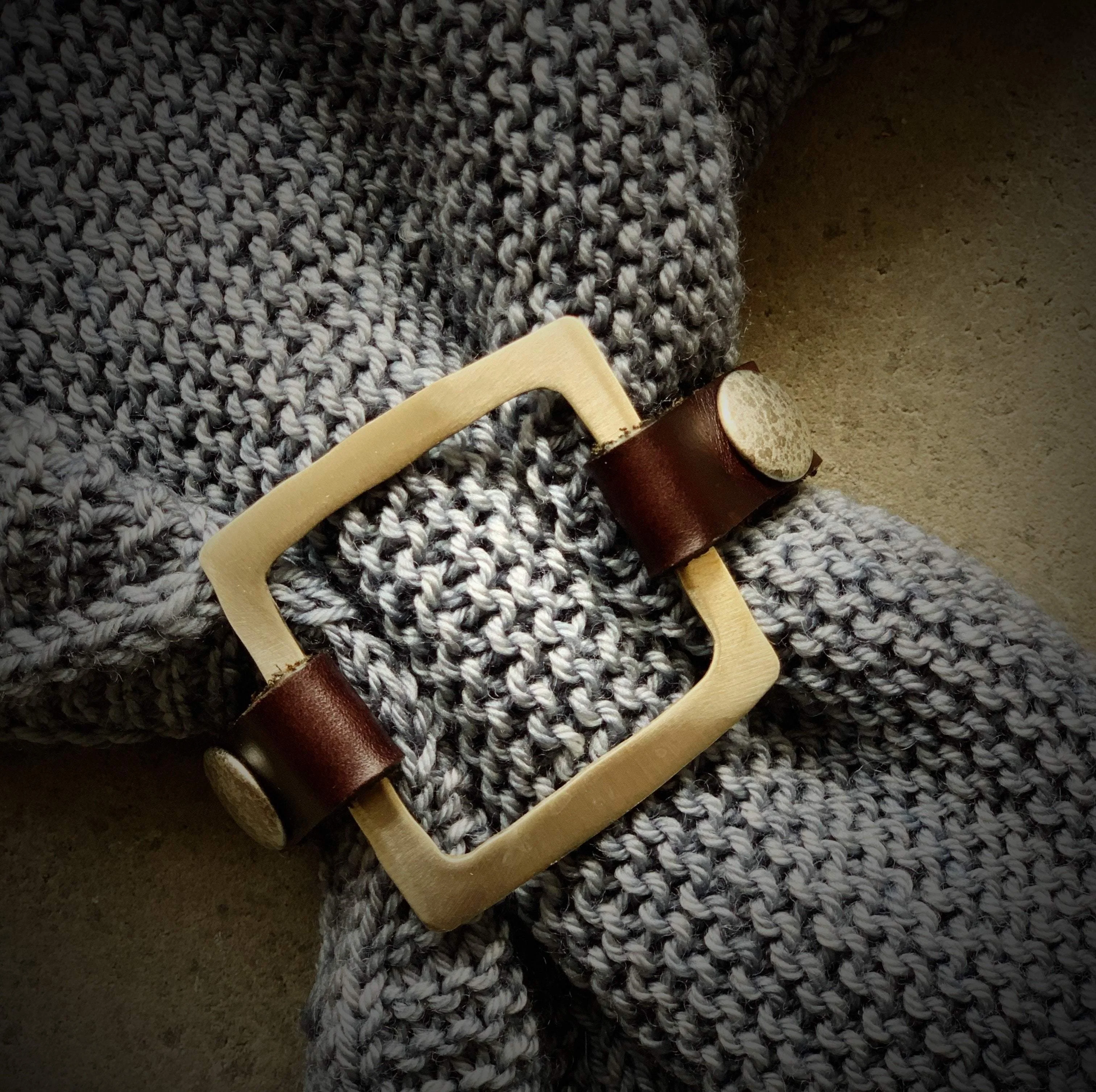 Mid Century Modern Square Cuff / Shawl Pin - Image 8
