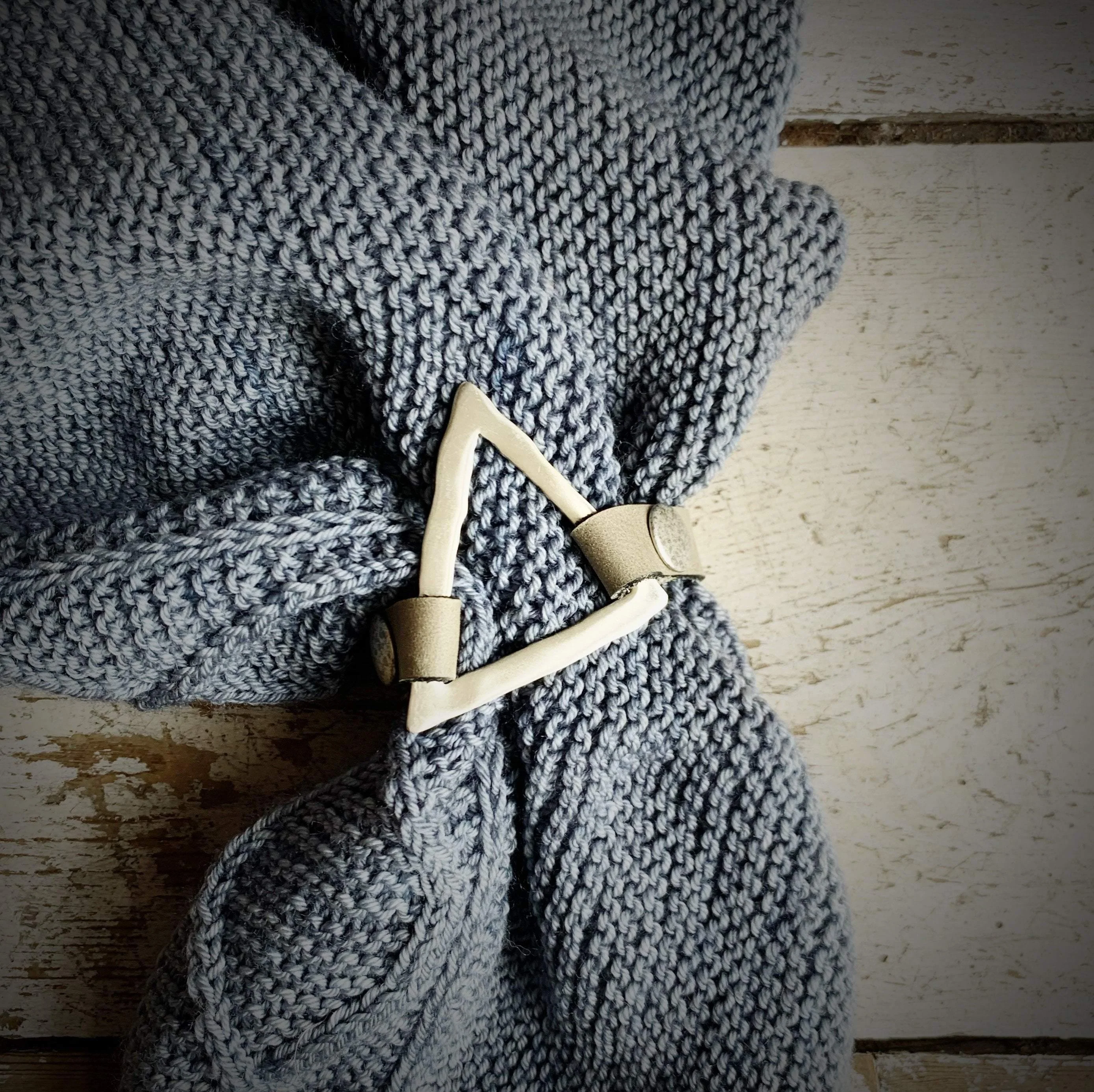 Mid Century Modern Triangle Cuff / Shawl Pin - Image 3