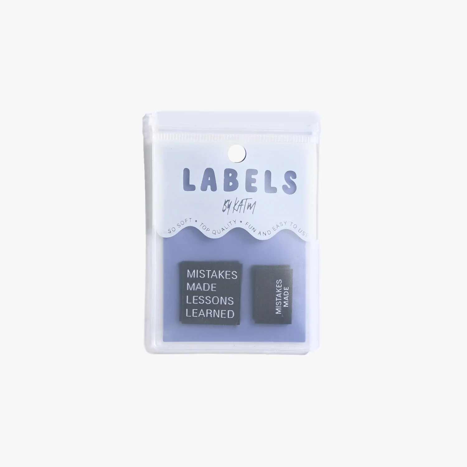 "Mistakes Made Lessons Learned" Woven Labels 6 Pack - Image 4