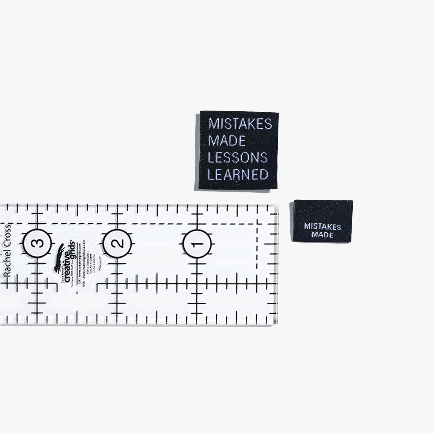 "Mistakes Made Lessons Learned" Woven Labels 6 Pack - Image 5