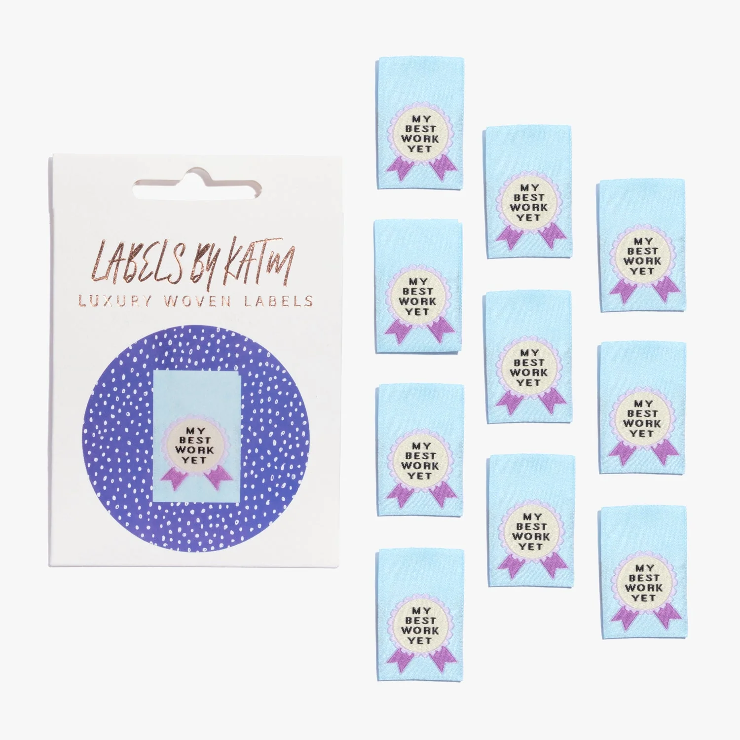 "My Best Work Yet" Woven Labels 10 Pack - Image 3