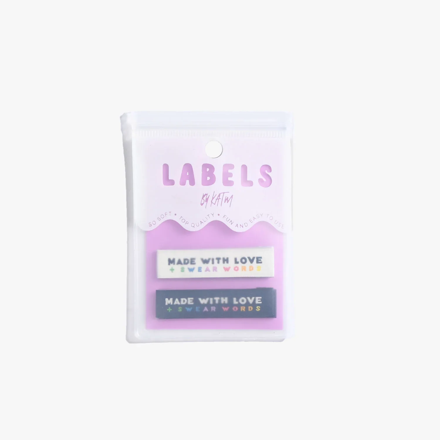 "Made with Love and Swear Words" Woven Labels 6 Pack - Image 4