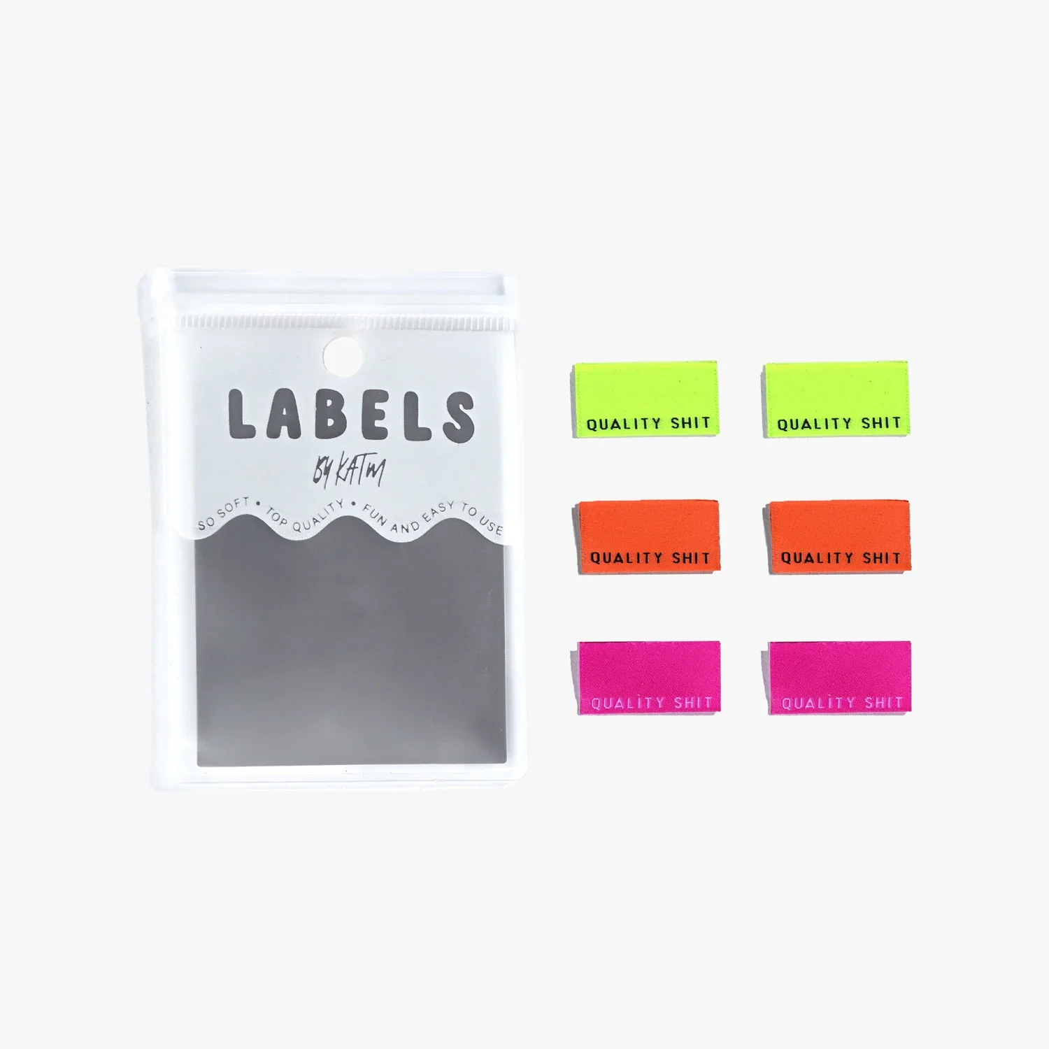 "Quality Shit" Woven Labels 6 Pack - Image 3