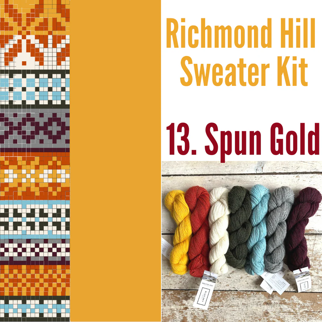 Richmond Hill Sweater Kit 12 - Spun Gold