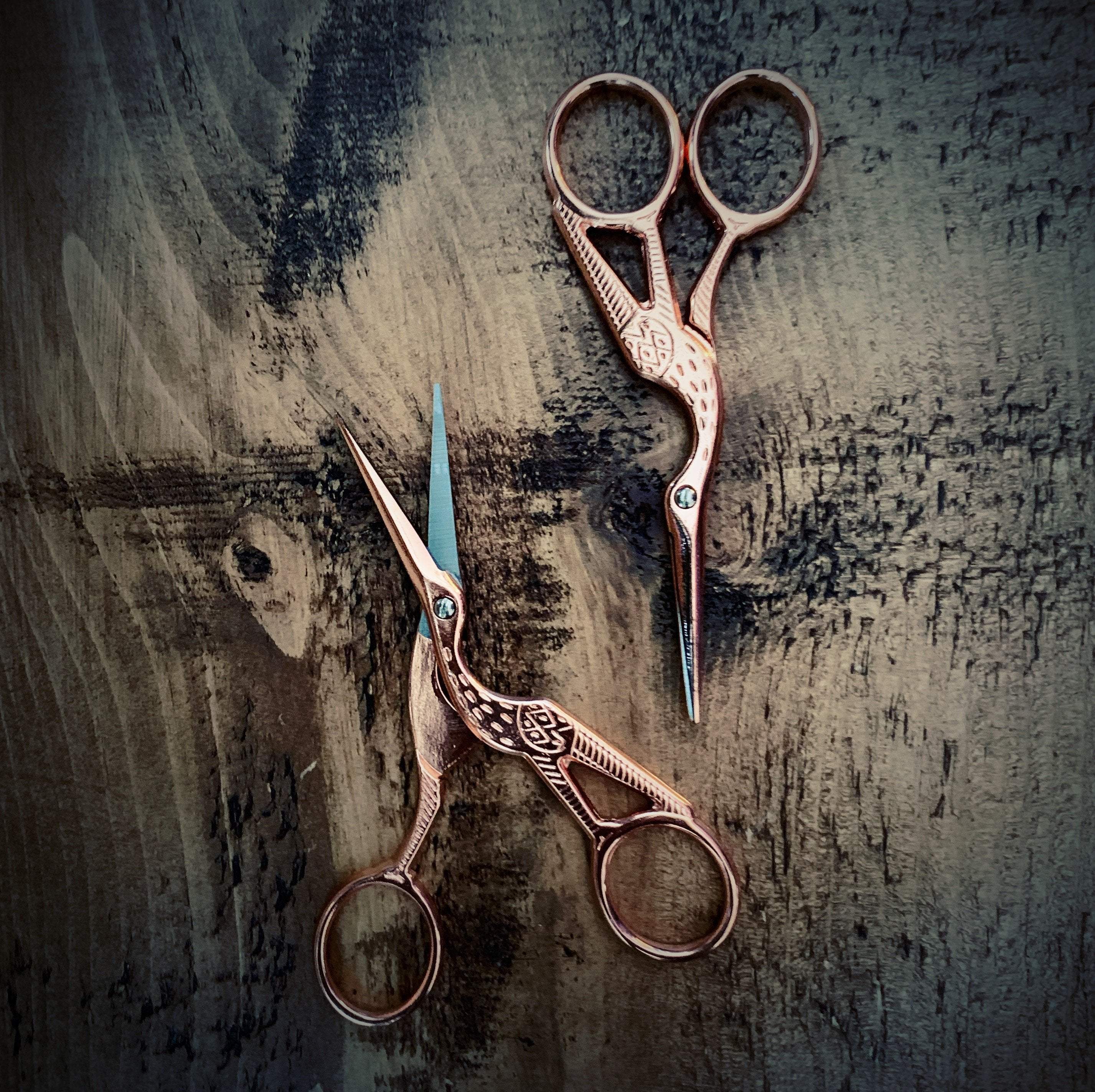 Rose Gold Stork Scissors
