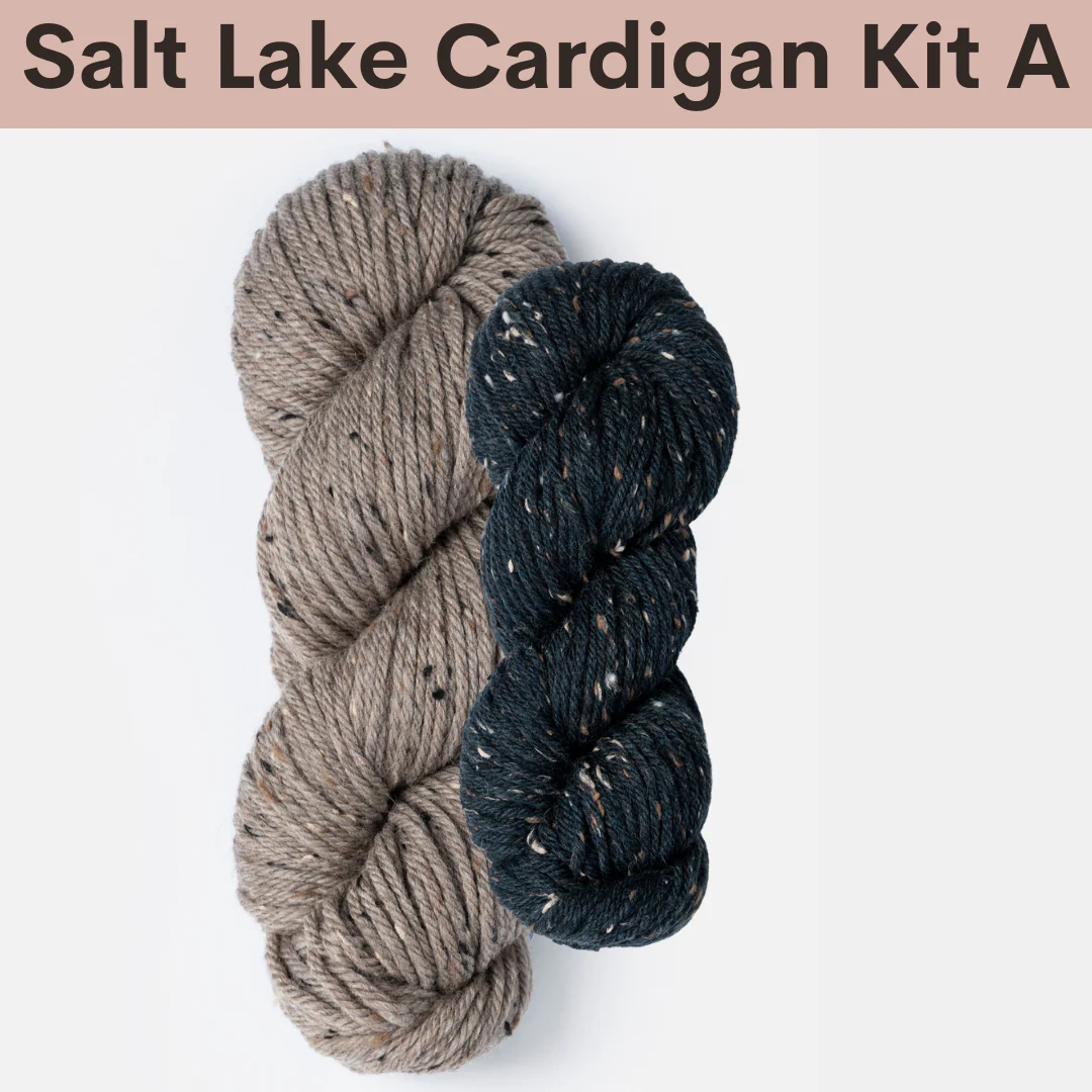 Salt Lake Cardigan Kits with Woolstok Tweed - Image 4