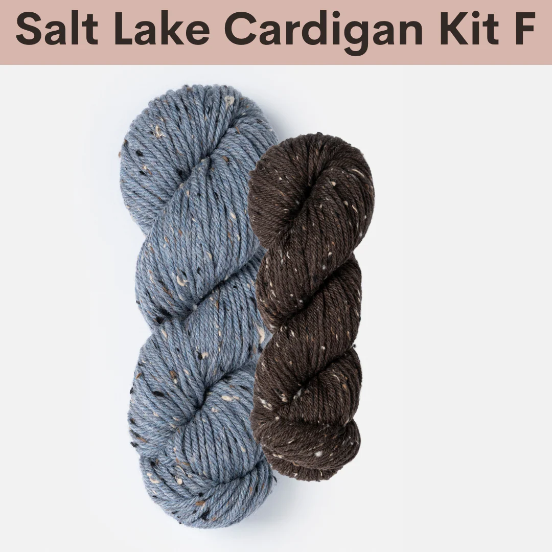 Salt Lake Cardigan Kits with Woolstok Tweed - Image 9