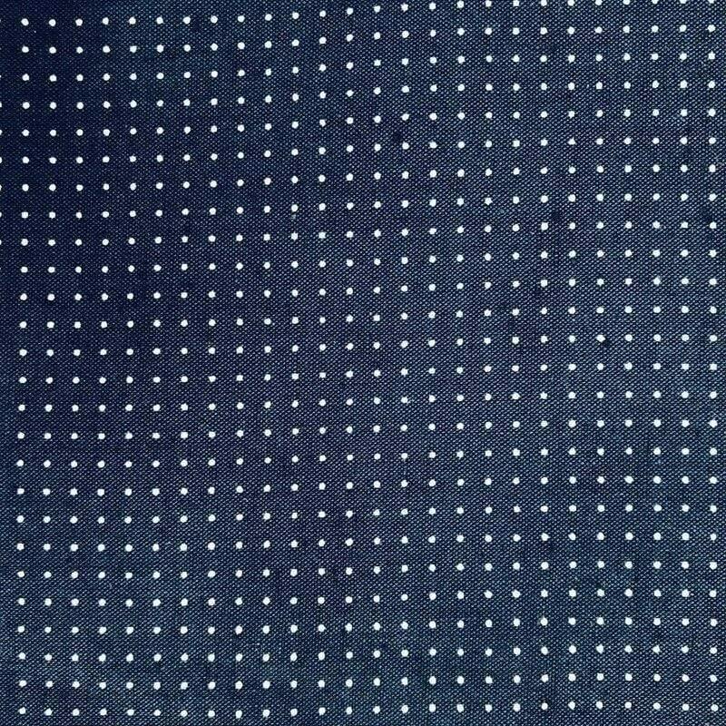 Sashiko Dot Grid Stencil Fabric Panel (Hitomezashi) - Image 4