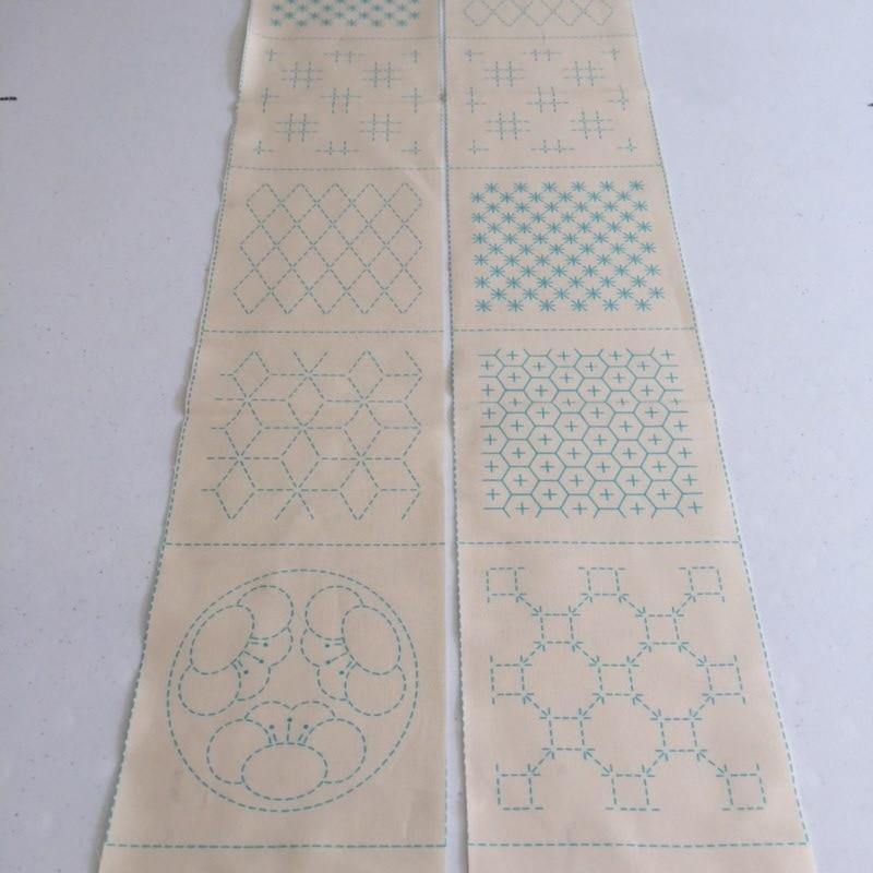 Sashiko Pre-Stencilled Seven Treasures Fabric Panel - Image 4