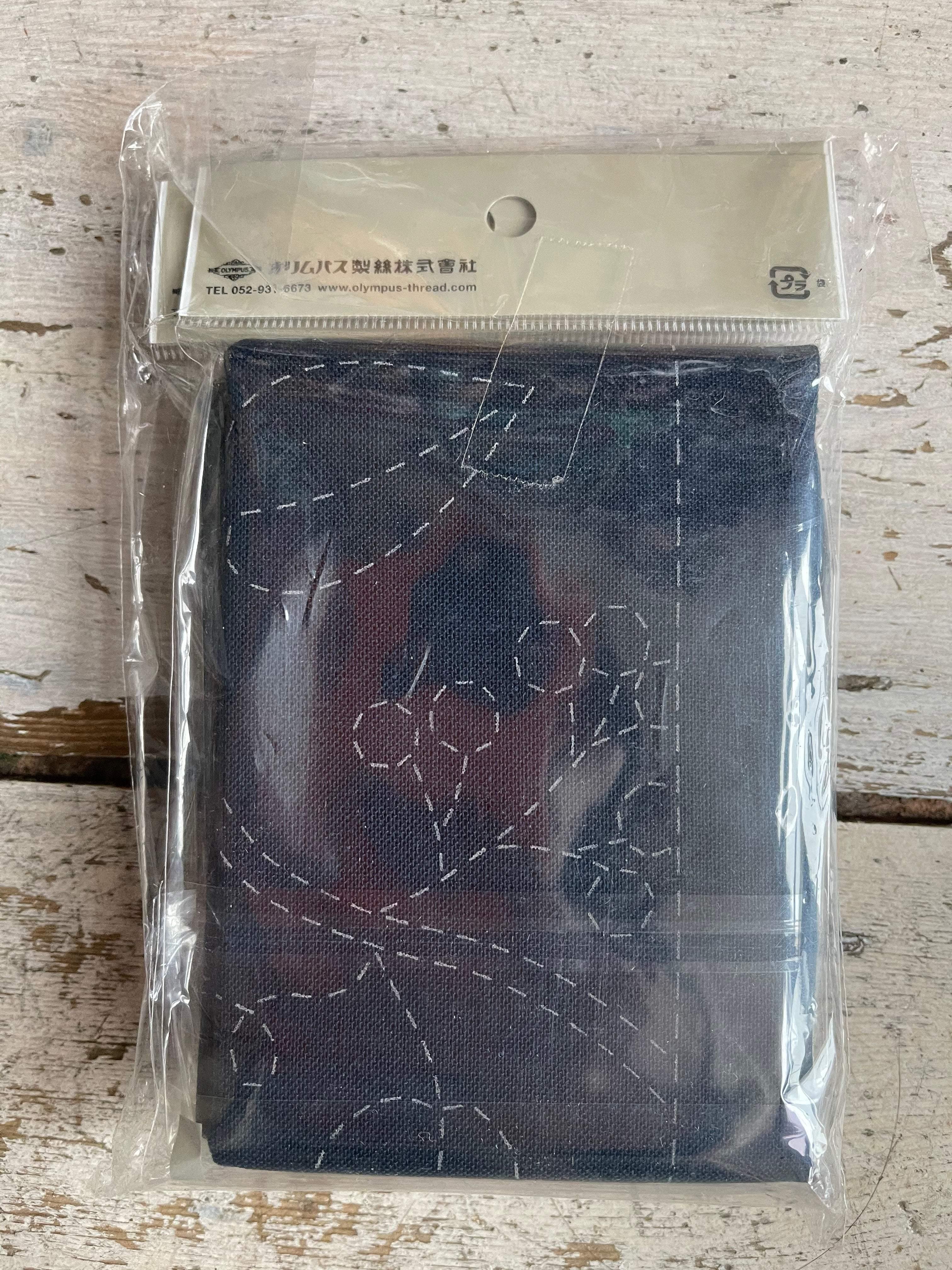 Sashiko Sampler - Leaves and Berries Navy - Image 2