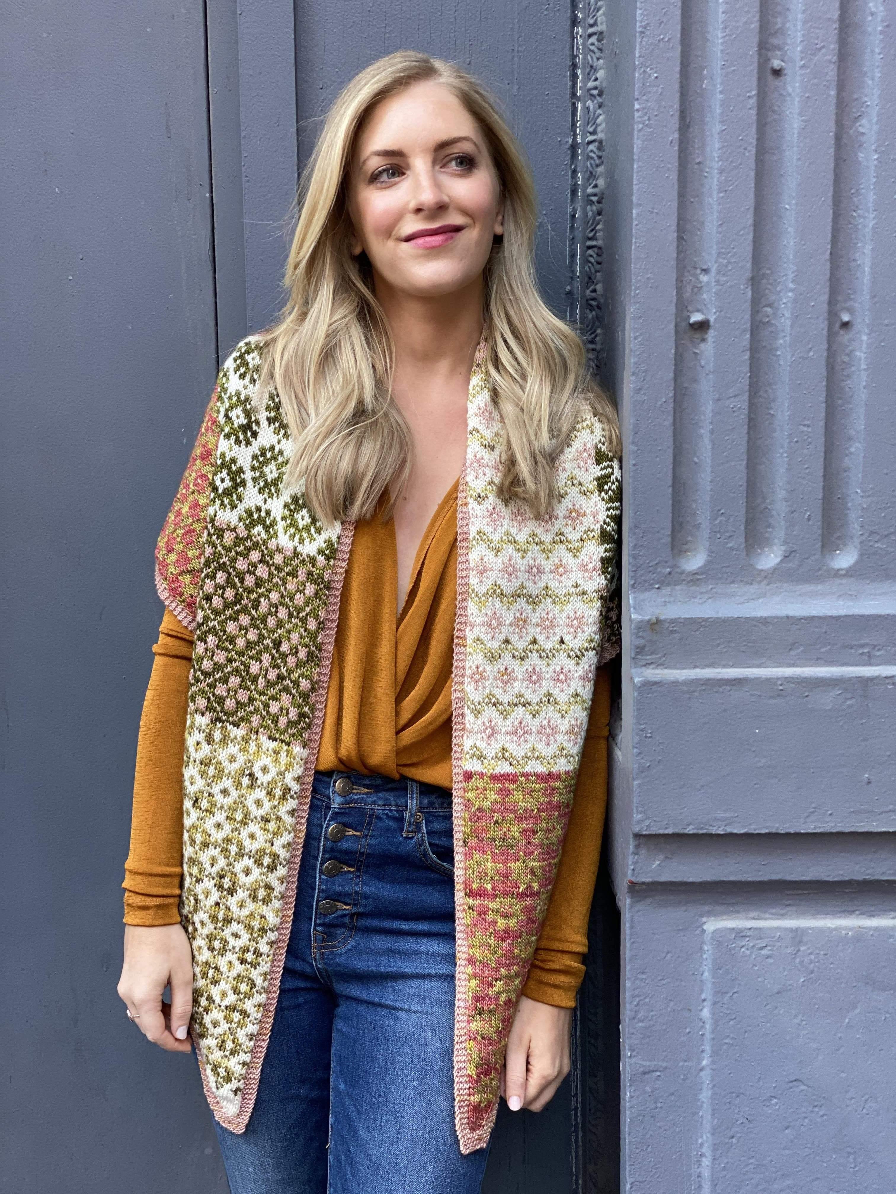 Scout Shawl Kit by Florence Spurling in Merino Cloud - Image 12